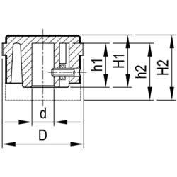 OKW A1432469 A1432469 otočný knoflík hliník (Ø x v) 31.9 mm x 14 mm 1 ks