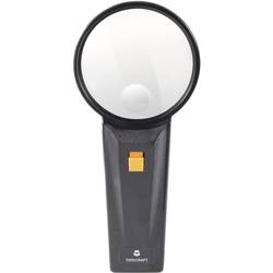 TOOLCRAFT 821031, 821031 ruční lupa s LED osvětlením , zvětšení: 2 x, 4 x, Velikost objektivu: (Ø) 75 mm