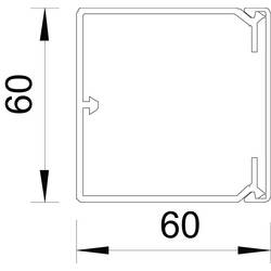 OBO Bettermann 6021948 kabelová lišta (d x š x v) 2000 x 60 x 60 mm 1 ks krémově bílá