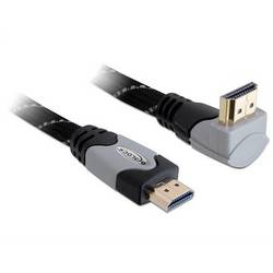 Delock HDMI kabel Zástrčka HDMI-A 5 m černá, šedá 83077 kulatý, 4K UHD, pozlacené kontakty, kroucený HDMI kabel