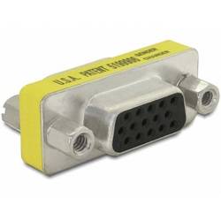 Delock 65001 VGA adaptér [1x D-SUB zásuvka 15pólová - 1x D-SUB zásuvka 15pólová] žlutá 0 mm