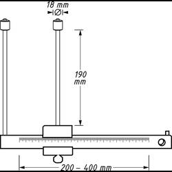 Hazet 4956-4 Měřič opotřebení brzdových kotoučů 4956-4
