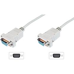 Digitus sériový kabel [1x D-SUB zásuvka 9pólová - 1x D-SUB zásuvka 9pólová] 3.00 m béžová