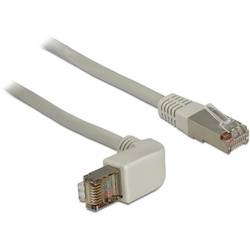 Delock 83644 RJ45 síťové kabely, propojovací kabely CAT 6A S/FTP 0.50 m šedá Zahnutý kabelový vývod 1 ks
