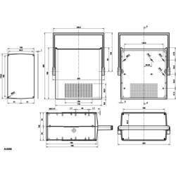 TEKO AUS 55.5 pouzdro na stůl (d x š x v) 198 x 178 x 108 mm polystyren (EPS), hliník světle šedá 1 ks