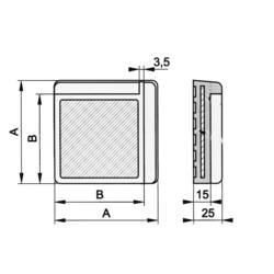 PB Fastener 121845 tlumicí rohová podložka šedá (d x š x v) 75 x 75 x 25 mm 1 ks