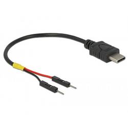 Delock Kabel USB-C USB-C ® zástrčka, Zástrčka na desku 2pólová 0.10 m černá 85418