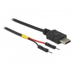 Delock Kabel USB-C USB-C ® zástrčka, Zástrčka na desku 2pólová 0.10 m černá 85418