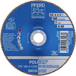 PFERD TOOLS 67656185 PFF 180 A-COOL 60 SG INOX+ALU vějířovitý brusný kotouč Průměr 180 mm Ø otvoru 22.23 mm Zrnitost 60 hliník, neželezné kovy, nerezová ocel
