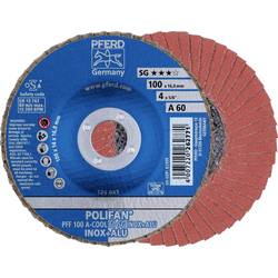 PFERD TOOLS 67656100 PFF 100 A-COOL 60 SG INOX+ALU/16,0 vějířovitý brusný kotouč Průměr 100 mm Ø otvoru 16 mm Zrnitost 60 hliník, neželezné kovy, nerezová ocel