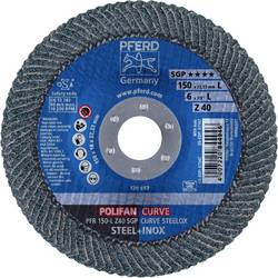 PFERD TOOLS 67689082 PFR 150-L Z 40 SGP CURVE STEELOX vějířovitý brusný kotouč Průměr 150 mm Ø otvoru 22.23 mm Zrnitost 40 nerezová ocel, ocel 10 ks