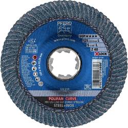 PFERD TOOLS 67689063 PFR 125-L Z 40 SGP CURVE STEELOX/X-LOCK vějířovitý brusný kotouč Průměr 125 mm Ø otvoru 22.23 mm Zrnitost 40 nerezová ocel, ocel 10 ks