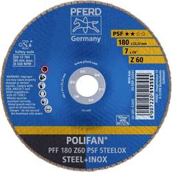 PFERD TOOLS 67666185 PFF 180 Z 60 PSF STEELOX vějířovitý brusný kotouč Průměr 180 mm Ø otvoru 22.23 mm Zrnitost 60 nerezová ocel, ocel 10 ks