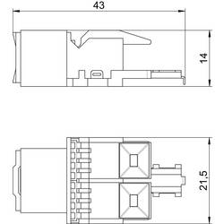 OBO Bettermann ASM-C5 RJ45 vestavný modul CAT 5e