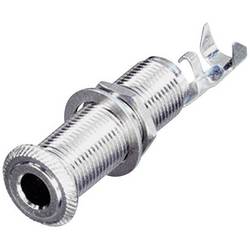 Rean AV NYS221 jack konektor 6.35 mm zásuvka, vestavná horizontální Pólů: 3 stereo stříbrná 1 ks