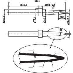 TOOLCRAFT KK-15030P Tip D pájecí hrot dlátový Velikost hrotů 5 mm Obsah 1 ks