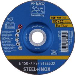 PFERD TOOLS 62015640 E 150-7 PSF STEELOX brusný kotouč lomený Průměr 150 mm Ø otvoru 22.23 mm nerezová ocel, ocel 10 ks