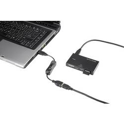 Renkforce USB kabel USB 2.0 USB-A zástrčka, USB-A zásuvka 0.25 m černá vč. spínače ZAP/VYP , pozlacené kontakty RF-3322982