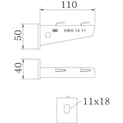 OBO Bettermann 6420606 Nástěnná a stojinová vzpěra (d x š x v) 110 x 110 x 50 mm 1 ks kov