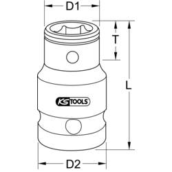KS Tools 918.1271 Nástrčná bitová hlavice 1/2 pro klíč 10 mm