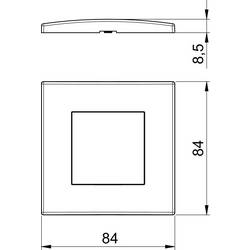 OBO Bettermann 6119322 kryt (š x v x h) 84 x 84 x 8.5 mm 1 ks bílá