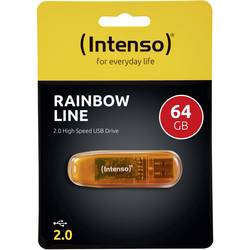 Intenso Rainbow Line USB flash disk 64 GB oranžová (transparentní) 3502490 USB 2.0
