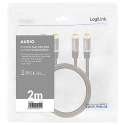 LogiLink CA1204 cinch audio kabel 2.0 m černá stíněný, barevně rozlišený