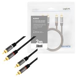LogiLink CA1204 cinch audio kabel 2.0 m černá stíněný, barevně rozlišený