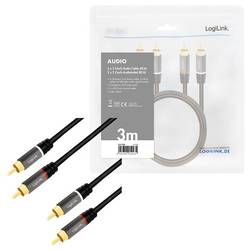 LogiLink CA1206 cinch audio kabel 3.0 m černá stíněný, barevně rozlišený