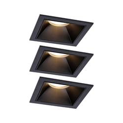 Paulmann 93125 Cole LED vestavné svítidlo, LED, pevně vestavěné LED, 18 W, černá, sada 3 ks
