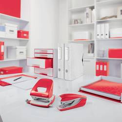 Leitz 50601026 kancelářská děrovačka červenobílá 10 listů (80 g/m²)