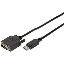 Digitus DisplayPort / DVI kabelový adaptér Konektor DisplayPort, DVI-D 24+1pol. Zástrčka 2.00 m černá DB-340301-020-S kulatý, dvoužilový stíněný,