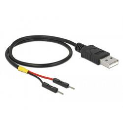 Delock Napájecí kabel USB USB-A zástrčka, Zástrčka na desku 2pólová 0.30 m černá se sloupkovým konektorem 85402