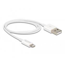 Delock Nabíjecí kabel USB USB 2.0 USB-A zástrčka, Apple Lightning konektor 1.00 m bílá 83000