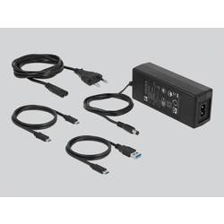 Delock 64124 USB-C®, DC zásuvka 3,5 mm dokovací stanice pro pevný disk s funkcí klonování