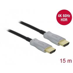 Delock HDMI kabel Zástrčka HDMI-A 15 m černá 85012 4K UHD, pozlacené kontakty HDMI kabel