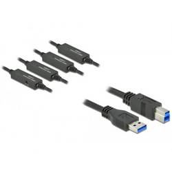 Delock USB kabel USB 3.2 Gen1 USB-A zástrčka, USB-B zástrčka 20.00 m černá 85382