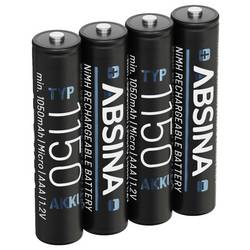 Absina akumulátor AAA Ni-MH 1.2 V 4 ks