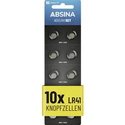 Absina knoflíkový článek AG 3 1.5 V 10 ks alkalicko-manganová