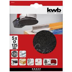 kwb 491312 brusný papír pro kotoučové brusky Zrnitost 120 (Ø) 125 mm 5 ks