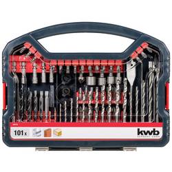 kwb 109110 101dílná sada bitů a vrtáků kov, kámen, beton, dřevo, zdivo 1 mm, 1.5 mm, 2 mm, 2.5 mm, 3 mm, 3.2 mm, 3.5 mm, 4 mm, 4.5 mm, 4.8 mm, 5 mm, 6 mm, 6.5