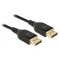 Delock DisplayPort kabel Konektor DisplayPort 5 m černá 85663 pozlacené kontakty, kroucený , třížilový stíněný, 4K UHD, 8K UHD Kabel DisplayPort