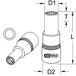Speciální hliníková nástrčná hlavice OZ pro ráfky OZ, 10 mm KS Tools 515.1034