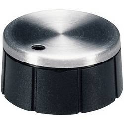 OKW A1624260 A1624260 otočný knoflík s označením hliník, černá (Ø x v) 24 mm x 12.4 mm 1 ks