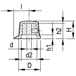 OKW A1313560 A1313560 otočný knoflík s ukazatelem černá (Ø x v) 20 mm x 15.4 mm 1 ks