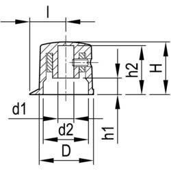 OKW A1312560 A1312560 otočný knoflík s ukazatelem černá (Ø x v) 20.7 mm x 19.7 mm 1 ks