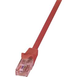 LogiLink CQ2054U RJ45 síťové kabely, propojovací kabely CAT 6 U/UTP 2.00 m červená samozhášecí, s ochranou 1 ks