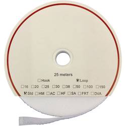 FASTECH® T0201600000225 pásek se suchým zipem, zalepení akrylátem, flaušová část, (d x š) 25000 mm x 16 mm, bílá, 25 m
