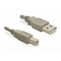 Delock USB kabel USB 2.0 USB-A zástrčka, USB-B zástrčka 3.00 m šedá 82216