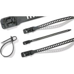 HellermannTyton 115-28590, SOFTFIX-XL-TPU-BKIII, stahovací pásky, 28 mm, 580 mm, černá, rozpojitelná, velmi flexibilní, se zpětnou smyčkou, 3 ks